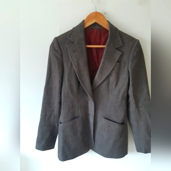 Vintage pin stripe brown blazer - Picture 1 of 5
